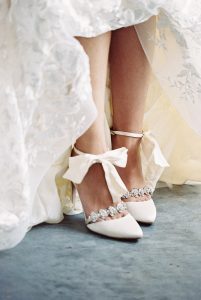 white and diamond bridal shoes